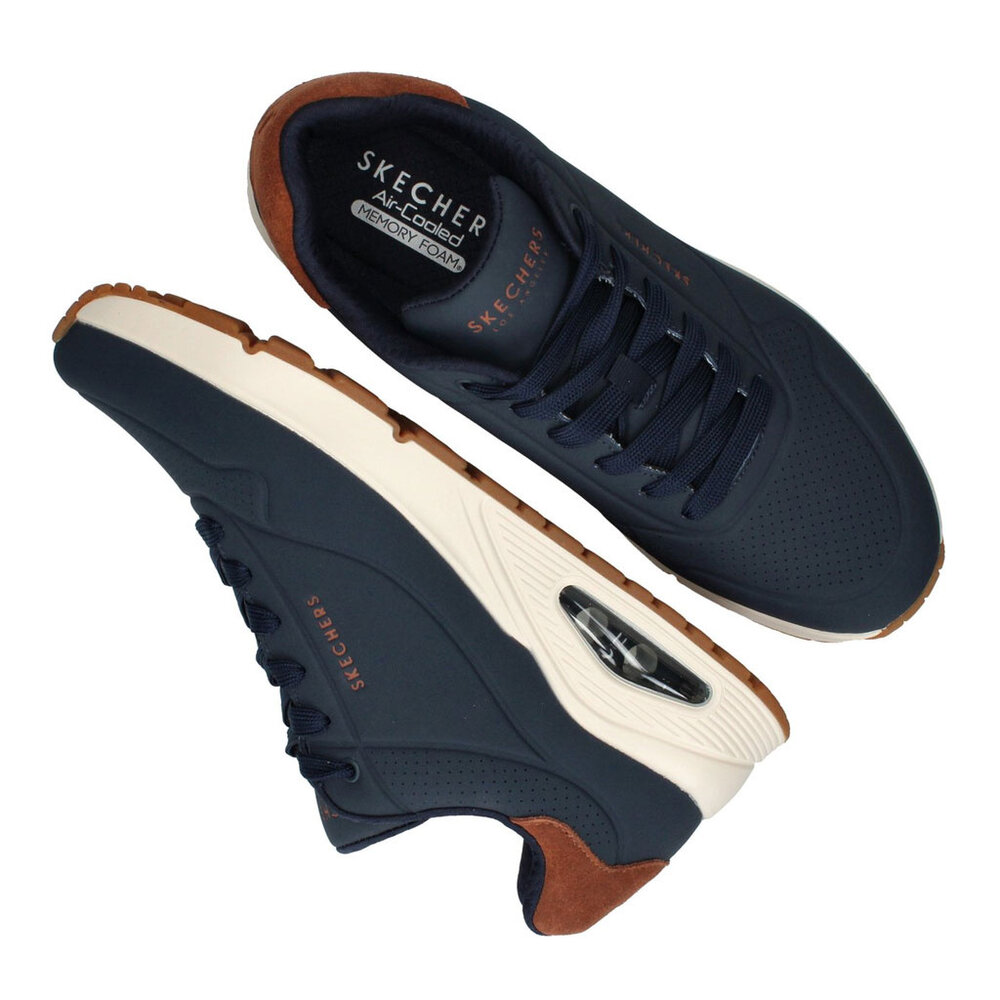 Skechers Uno Suited On Air Navy Wandelsneakers Heren Skechers Uno Suited On Air Navy Wandelsneakers Heren