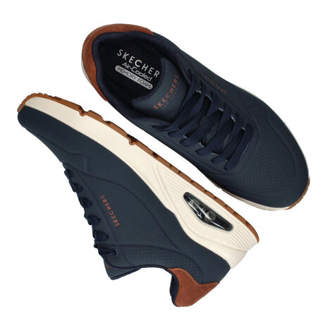 Skechers Uno Suited On Air Navy Wandelsneakers Heren Skechers Uno Suited On Air Navy Wandelsneakers Heren