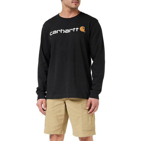 Carhartt Heavyweight Longsleeve Logo Graphic Black Shirt Heren Carhartt Heavyweight Longsleeve Logo Graphic Black Shirt Heren