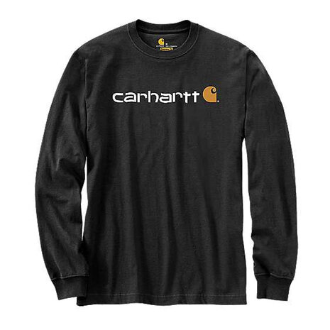 Carhartt Heavyweight Longsleeve Logo Graphic Black Shirt Heren Carhartt Heavyweight Longsleeve Logo Graphic Black Shirt Heren