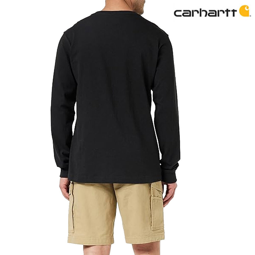 Carhartt Heavyweight Longsleeve Logo Graphic Black Shirt Heren Carhartt Heavyweight Longsleeve Logo Graphic Black Shirt Heren