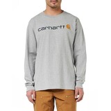 Carhartt Heavyweight Longsleeve Logo Graphic Heather Grey Shirt Heren Carhartt Heavyweight Longsleeve Logo Graphic Heather Grey Shirt Heren