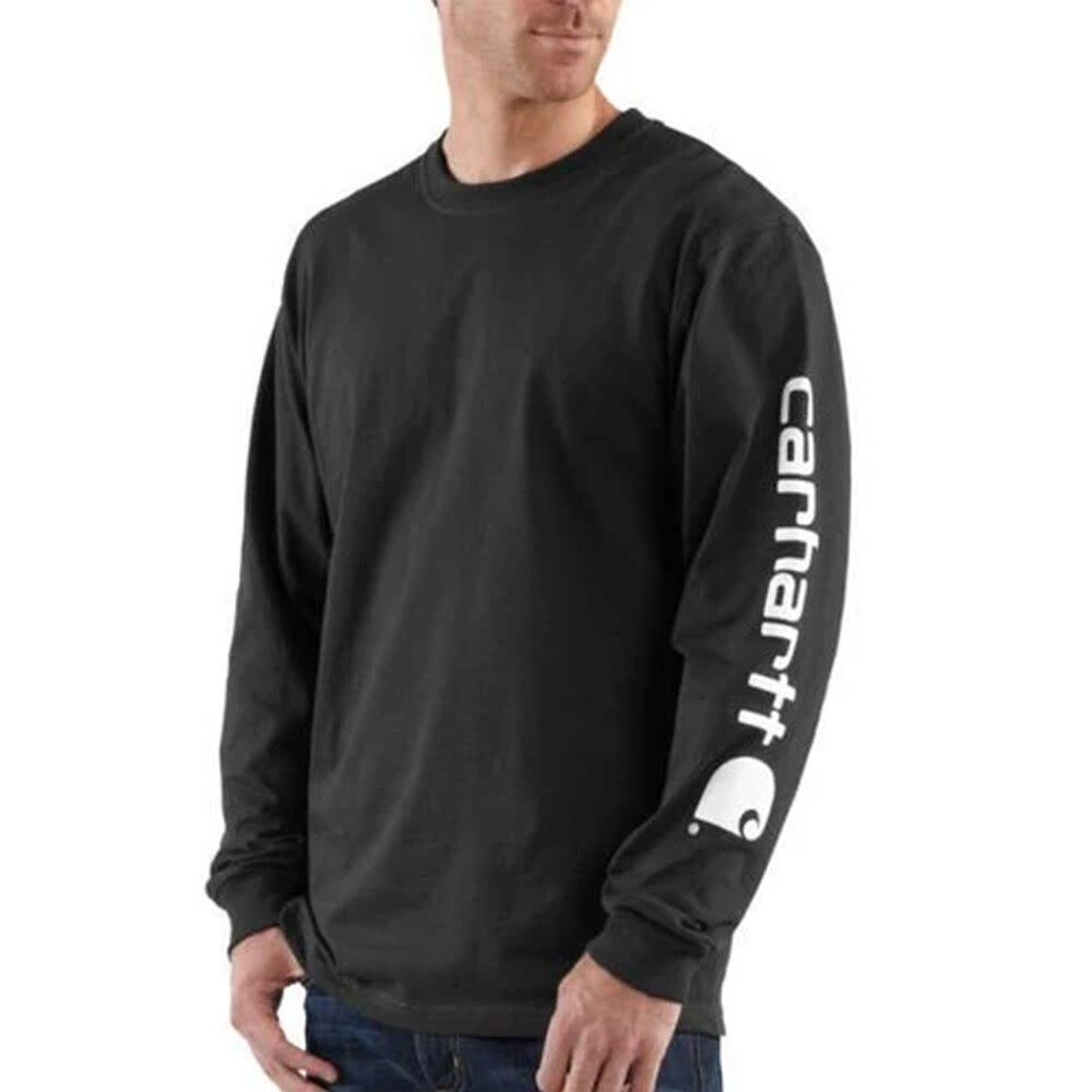 Carhartt Heavyweight Logo Sleeve Graphic Black Shirt Heren