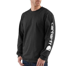 Carhartt Heavyweight Logo Sleeve Graphic Black Shirt Heren