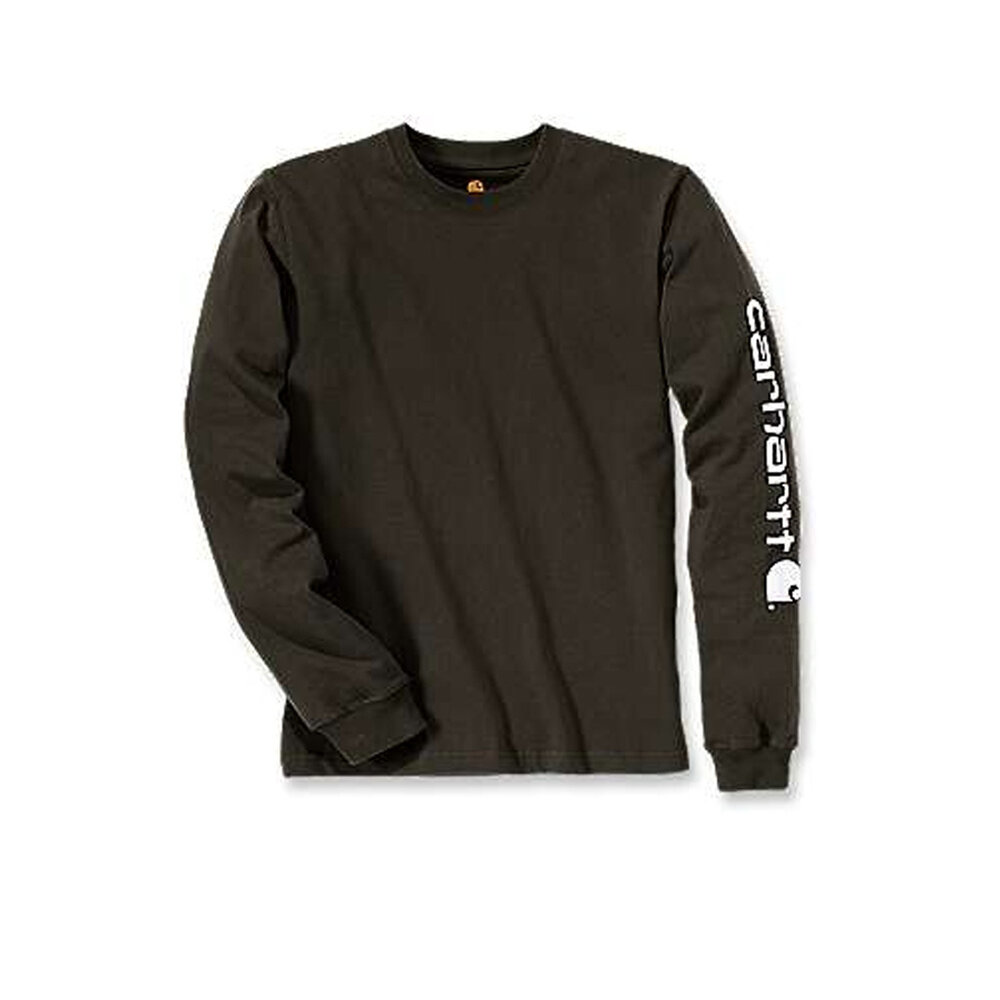 Carhartt Heavyweight Logo Sleeve Graphic Black Shirt Heren