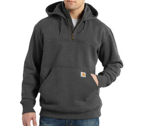 Carhartt Rain Defender Quarter Zip Carbon Heather Sweatshirt Heren