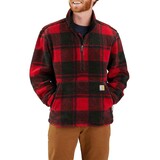 Carhartt Loose Fit Fleece Crabapple Black Plaid Pullover Heren Carhartt Loose Fit Fleece Crabapple Black Plaid Pullover Heren