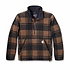 Loose Fit Fleece Brown Black Plaid Pullover Heren Loose Fit Fleece Brown Black Plaid Pullover Heren