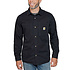 RF Canvas Fleece Snap-Front Black Shirtjack Heren RF Canvas Fleece Snap-Front Black Shirtjack Heren