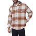 RF Flannel Fleece Hooded Brown Shirtjack Heren RF Flannel Fleece Hooded Brown Shirtjack Heren