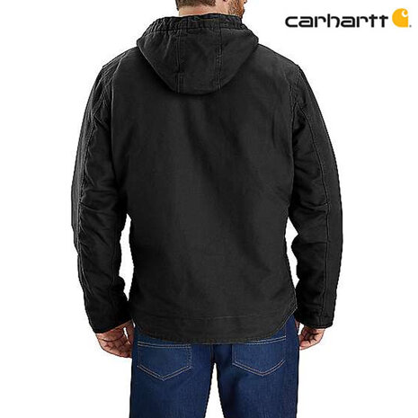 Carhartt Washed Duck Sherpa Lined Zwart Jacket Heren