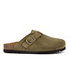 Scholl Fae New Suede Khaki Instappers Dames Scholl Fae New Suede Khaki Instappers Dames