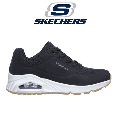 Skechers Uno Stand On Air Black White Wandelsneakers Heren Skechers Uno Stand On Air Black White Wandelsneakers Heren