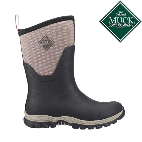 Muck Boot Arctic Sport II Mid Black Tweed Laarzen Dames Muck Boot Arctic Sport II Mid Black Tweed Laarzen Dames