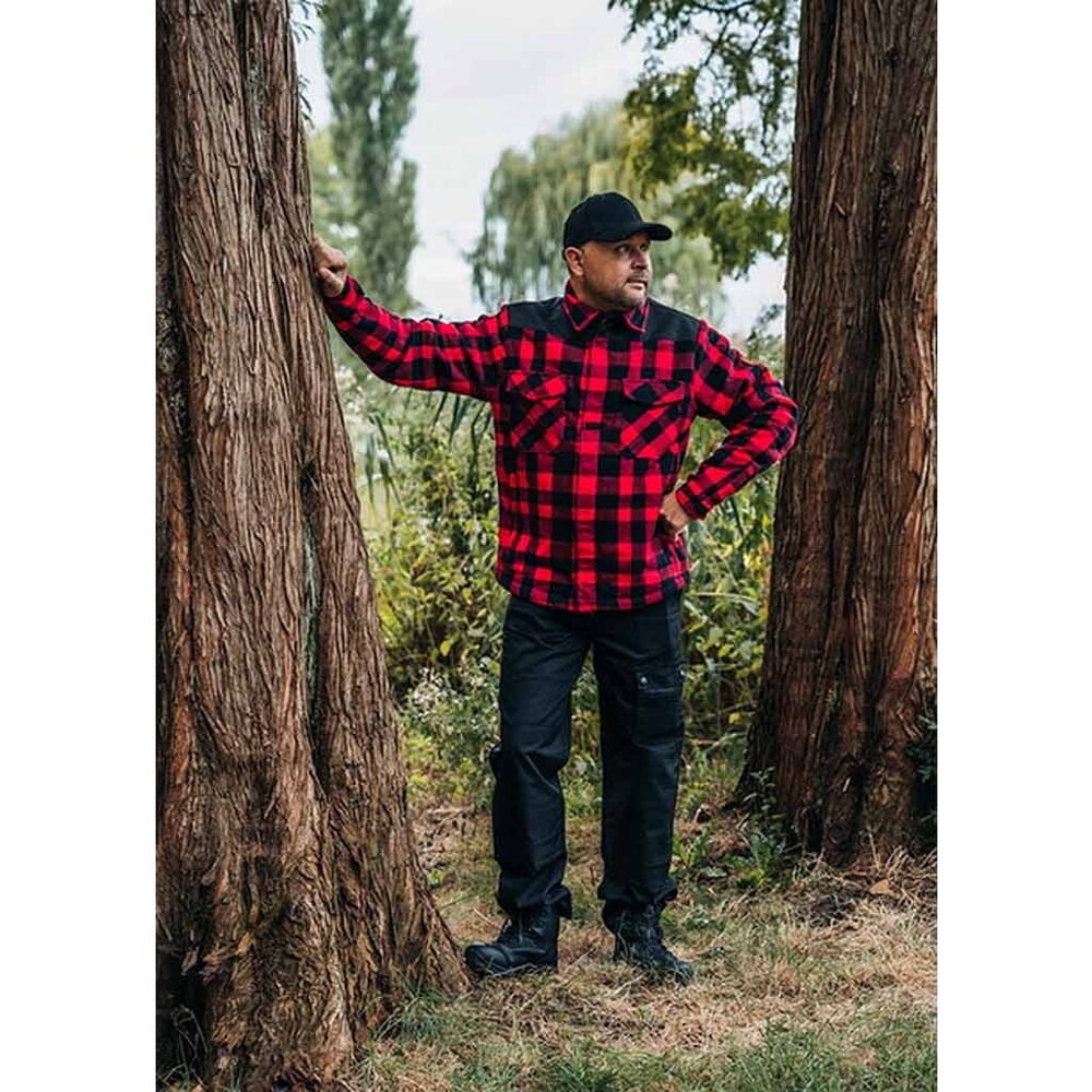 Fostex Lumberjack Sherpa Black Red Jas Heren Fostex Lumberjack Sherpa Black Red Jas Heren