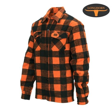 Longhorn Houthakkers Hemd Zwart Oranje Lumberjack Heren Longhorn Houthakkers Hemd Zwart Oranje Lumberjack Heren