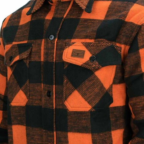 Longhorn Houthakkers Hemd Zwart Oranje Lumberjack Heren Longhorn Houthakkers Hemd Zwart Oranje Lumberjack Heren