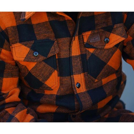 Longhorn Houthakkers Hemd Zwart Oranje Lumberjack Heren Longhorn Houthakkers Hemd Zwart Oranje Lumberjack Heren