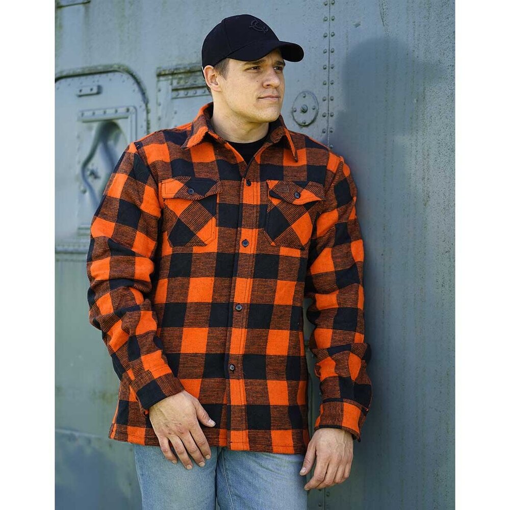 Longhorn Houthakkers Hemd Zwart Oranje Lumberjack Heren Longhorn Houthakkers Hemd Zwart Oranje Lumberjack Heren