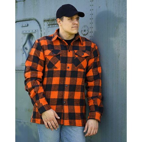 Longhorn Houthakkers Hemd Zwart Oranje Lumberjack Heren Longhorn Houthakkers Hemd Zwart Oranje Lumberjack Heren