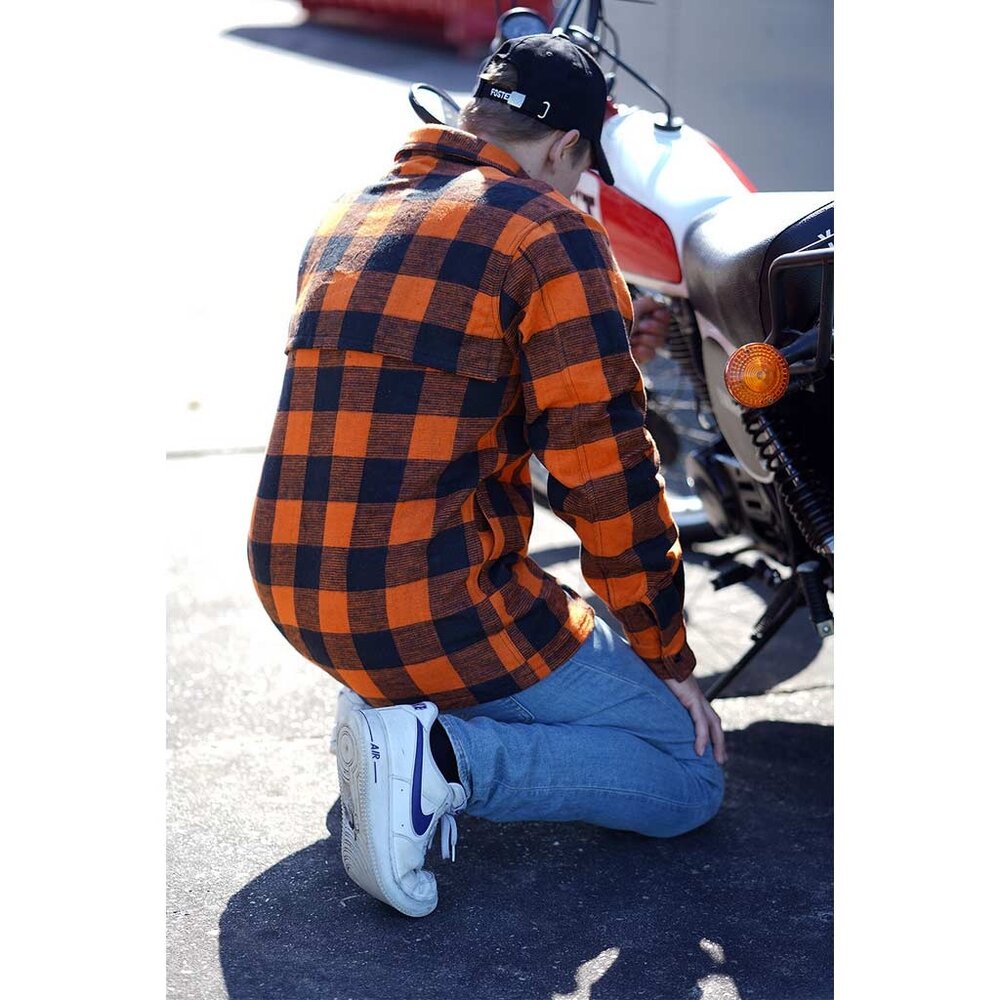 Longhorn Houthakkers Hemd Zwart Oranje Lumberjack Heren Longhorn Houthakkers Hemd Zwart Oranje Lumberjack Heren