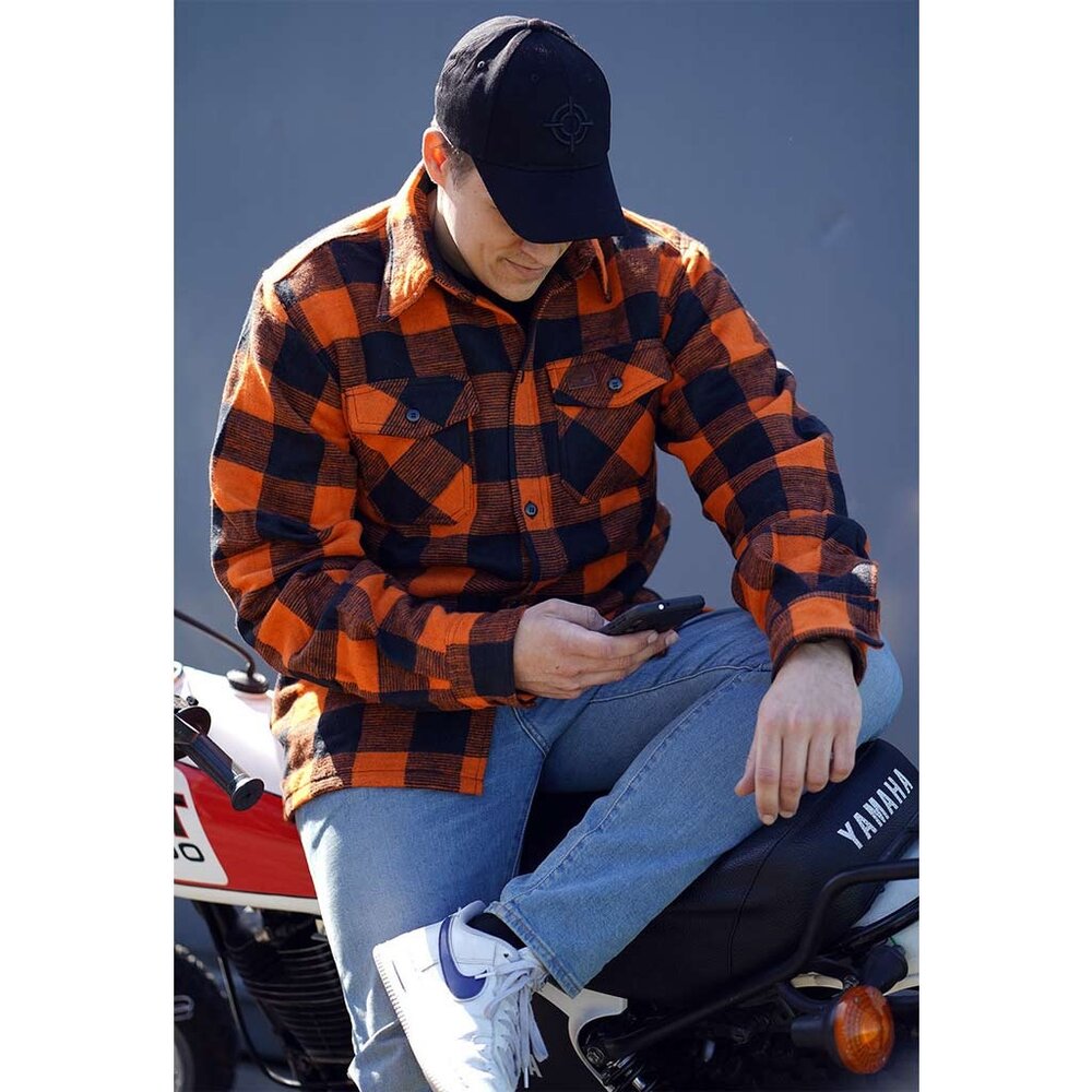 Longhorn Houthakkers Hemd Zwart Oranje Lumberjack Heren Longhorn Houthakkers Hemd Zwart Oranje Lumberjack Heren