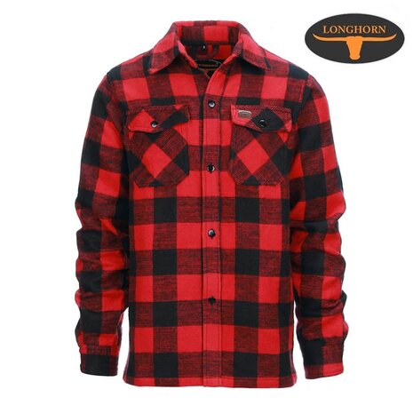 Longhorn Houthakkers Hemd Zwart Rood Lumberjack Heren