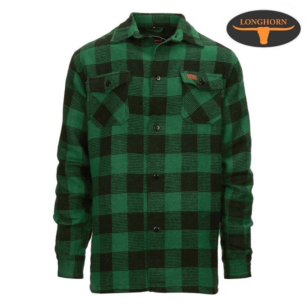 Longhorn Houthakkers Hemd Zwart Groen Lumberjack Heren Longhorn Houthakkers Hemd Zwart Groen Lumberjack Heren