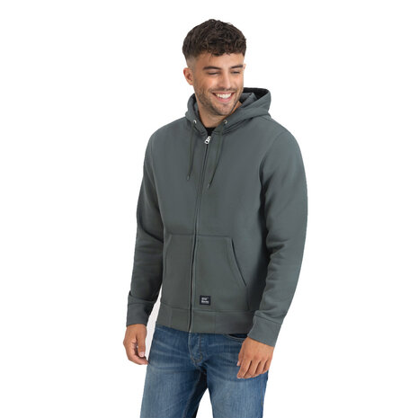 Vintage Industries Redstone Mid Grey Hooded Sweatshirt Heren Vintage Industries Redstone Mid Grey Hooded Sweatshirt Heren