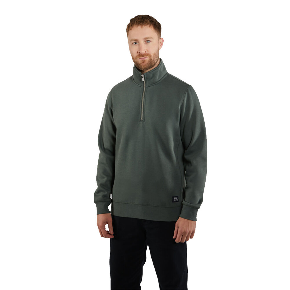 Vintage Industries Boulder Mid Grey Sweater Heren Vintage Industries Boulder Mid Grey Sweater Heren