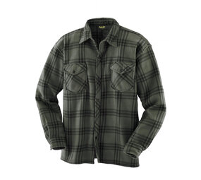 Terrax Fleece Shirt Olijf/Zwart Overhemd Heren