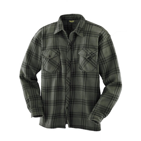 Terrax Fleece Shirt Olijf/Zwart Overhemd Heren