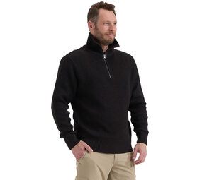 Life Line Steven Half Zip Black Schipperstrui Heren
