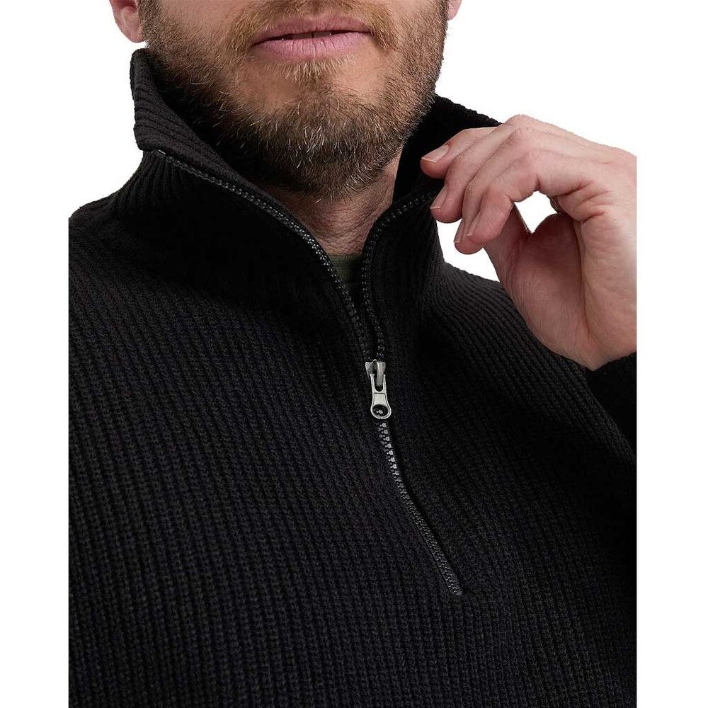 Life Line Steven Half Zip Black Schipperstrui Heren Life Line Steven Half Zip Black Schipperstrui Heren