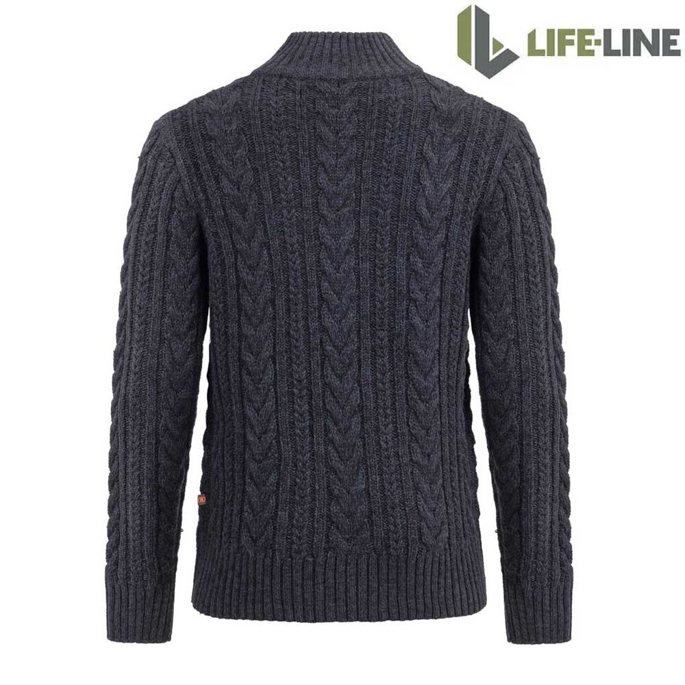 Life Line Marcel Half Zip Navy Knitted Sweater Heren