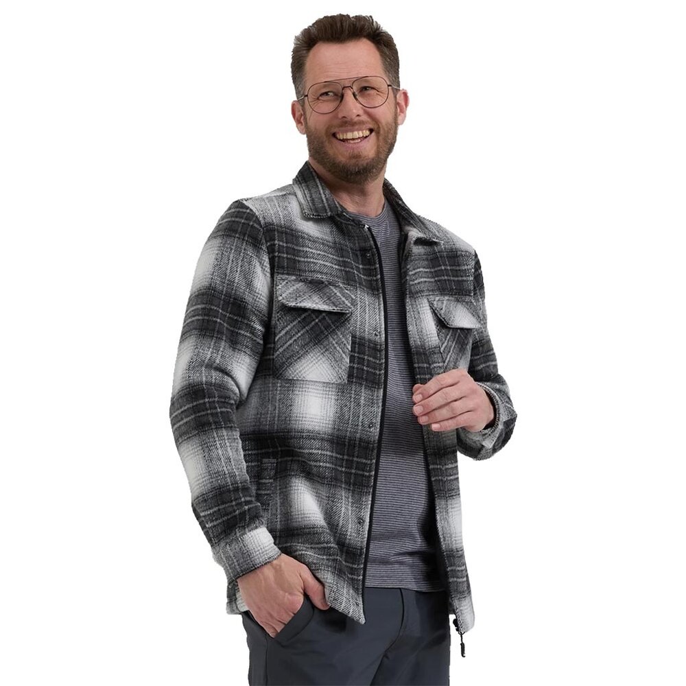 Life Line Pico Black Check Lined Flannel Shirt Heren Life Line Pico Black Check Lined Flannel Shirt Heren