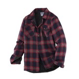 Thermo Plaid Donkerblauw/Rood Overhemd Heren Thermo Plaid Donkerblauw/Rood Overhemd Heren