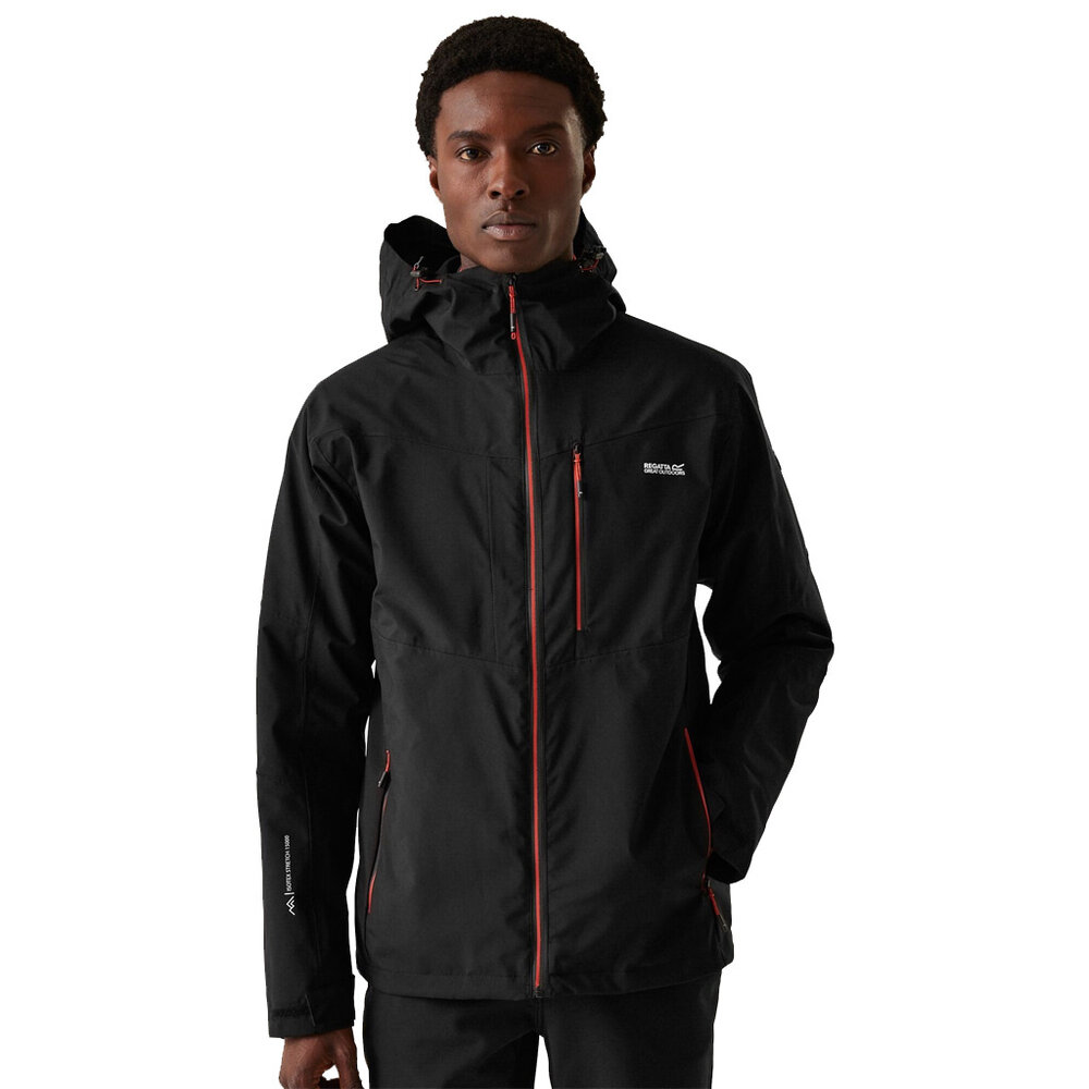 Regatta Wentwood IX Black Red Ochre Winterjas Heren Regatta Wentwood IX Black Red Ochre Winterjas Heren