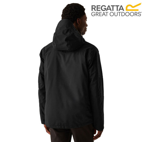 Regatta Wentwood IX Black Red Ochre Winterjas Heren Regatta Wentwood IX Black Red Ochre Winterjas Heren