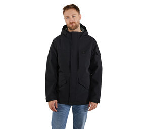 Vintage Industries Caldwell Black Winterjas Heren Vintage Industries Caldwell Black Winterjas Heren