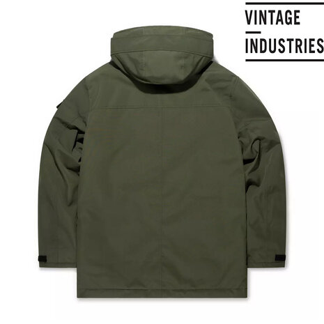 Vintage Industries Oliver Dark Olive Winterjas Heren Vintage Industries Oliver Dark Olive Winterjas Heren