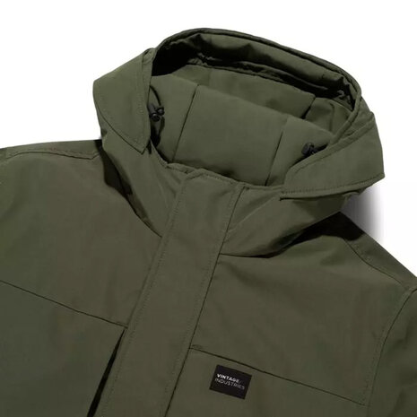 Vintage Industries Oliver Dark Olive Winterjas Heren Vintage Industries Oliver Dark Olive Winterjas Heren