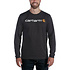 Heavyweight Longsleeve Logo Graphic Carbon Heather Shirt Heren Heavyweight Longsleeve Logo Graphic Carbon Heather Shirt Heren