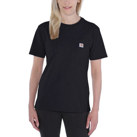Carhartt K87 Pocket Shortsleeve Zwart T-Shirt Dames Carhartt K87 Pocket Shortsleeve Zwart T-Shirt Dames