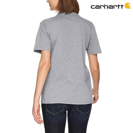 Carhartt K87 Pocket Shortsleeve Heather Gray T-Shirt Dames Carhartt K87 Pocket Shortsleeve Heather Gray T-Shirt Dames