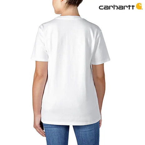 Carhartt K87 Pocket Shortsleeve White T-Shirt Dames Carhartt K87 Pocket Shortsleeve White T-Shirt Dames