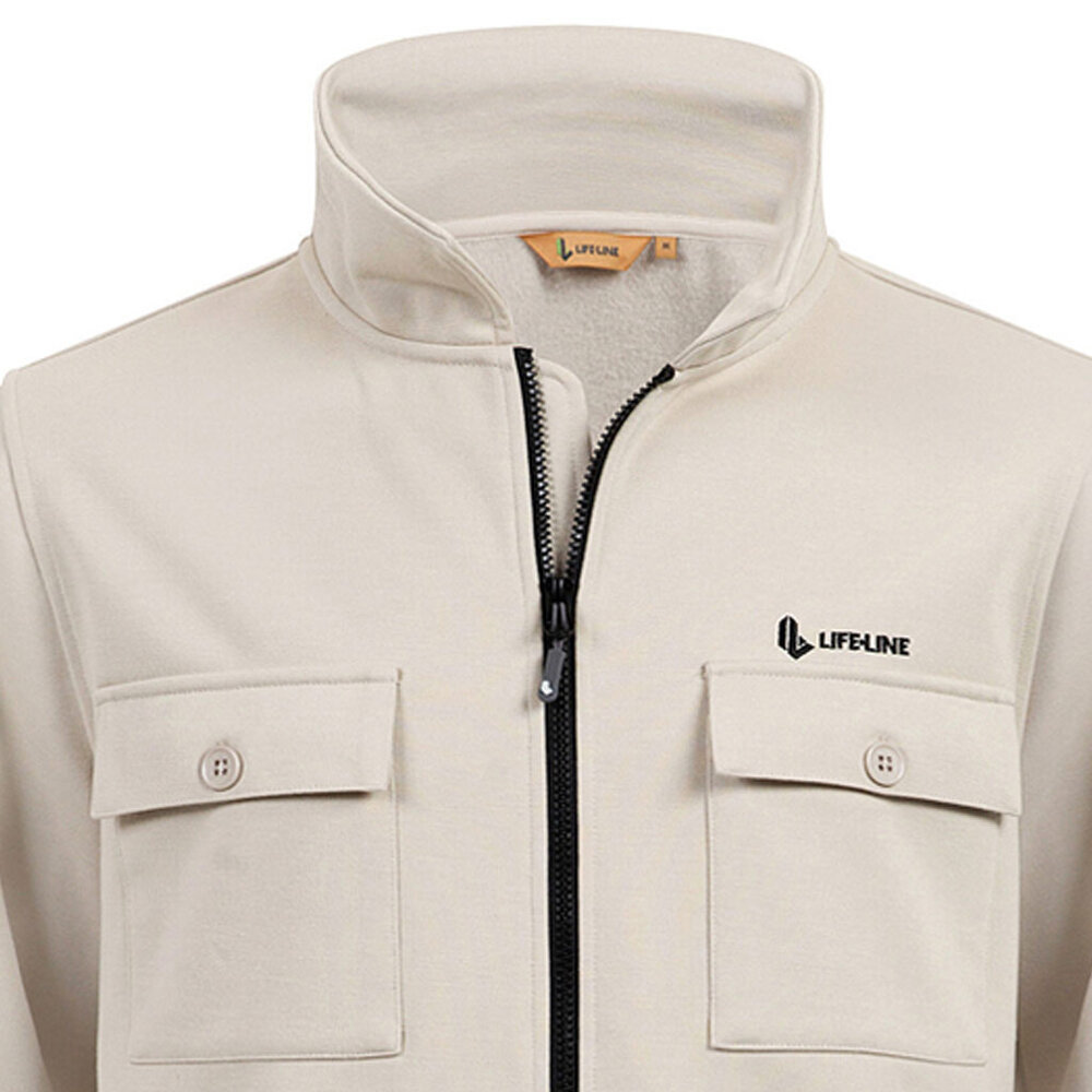 Life Line Manu Beige Felt Jacket Heren Life Line Manu Beige Felt Jacket Heren