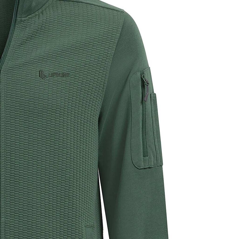 Life Line Minho Honeycomb Green Fleece Jacket Heren