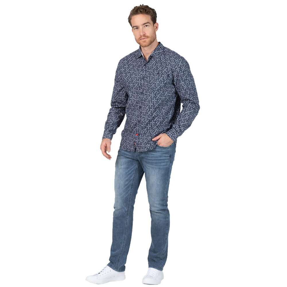 Timezone Slim EduardoTZ Blue Grey Wash Jeans Heren Timezone Slim EduardoTZ Blue Grey Wash Jeans Heren