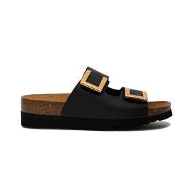 Scholl Monterey 2 Straps Black Sandalen Dames Scholl Monterey 2 Straps Black Sandalen Dames